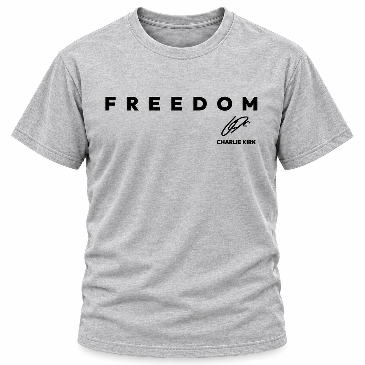FREEDOM CHARLIE KIRK SIGNATURE T-SHIRT - RED
