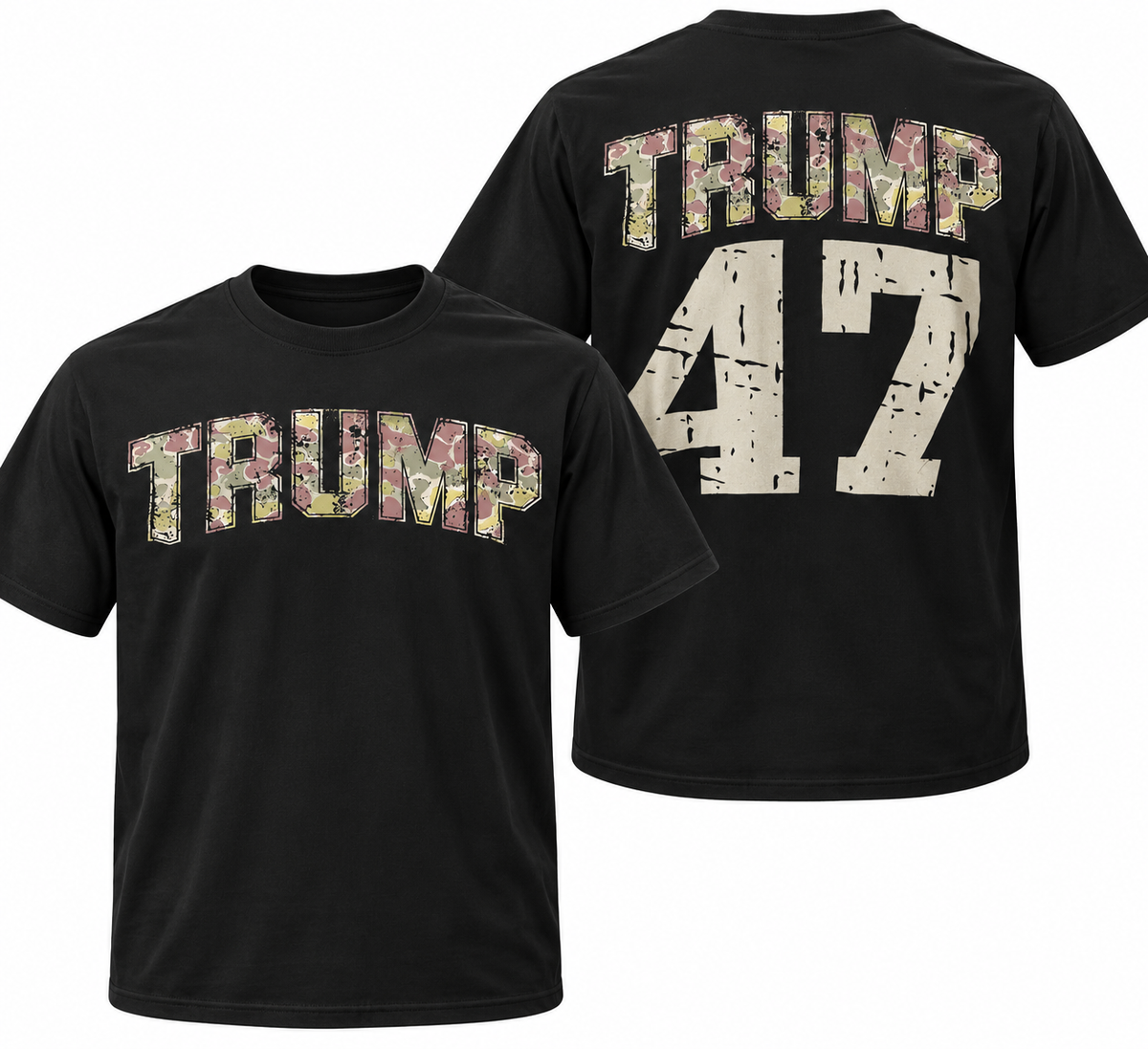 TRUMP 47 CAMO PRINT T-SHIRT
