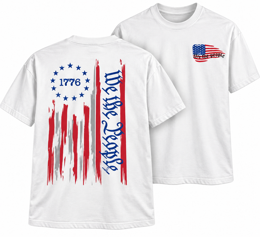 WE THE PEOPLE T-SHIRT - RED WHITE & BLUE
