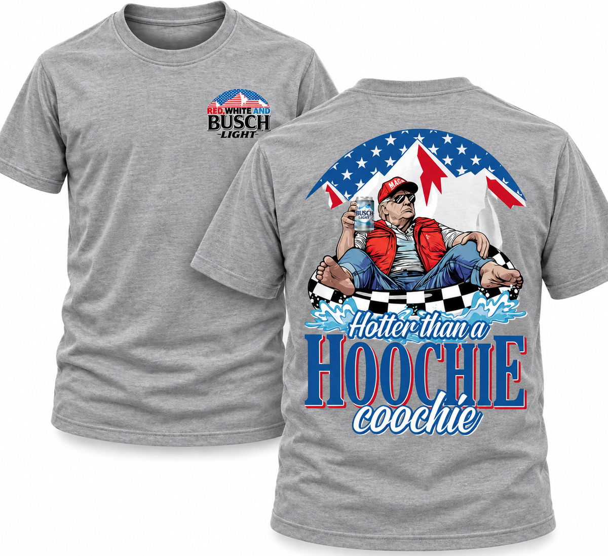 TRUMP BUSCH LIGHT T-SHIRT - GRAY